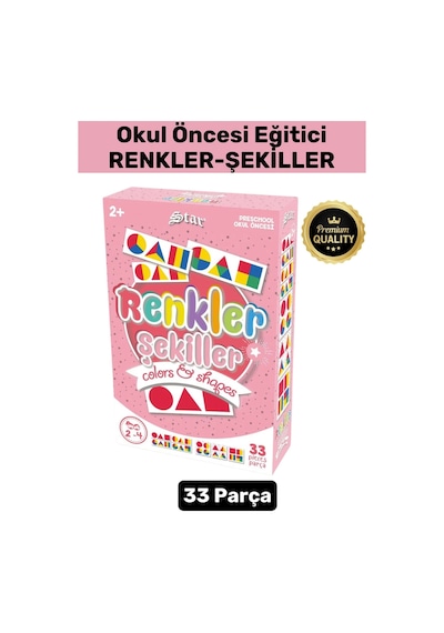 Preschool Zeka Görsel Algı Geometrik Şekiller Renk Öğretici Okul Öncesi Eğlenceli-renkler Şekiller