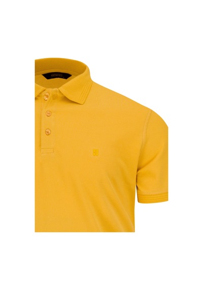 Hatemoğlu Sarı Regular Fit Polo Yaka 100% Pamuk Tişört Sarı - Lacivert - Mavi