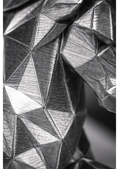 Modern Geometrik At Heykeli Gümüş Metalik Dekoratif Biblo Minimal Lüks Salon Ofis Dekoru