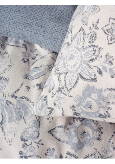 Cotton Box Flanel Çift Kişilik Nevresim Takımı Ruby Antrasit Antrasit