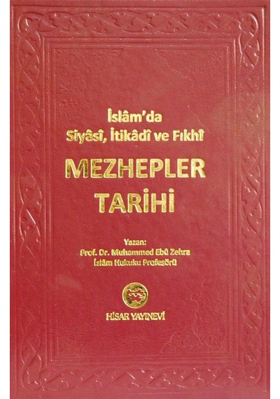 Mezhepler Tarihi Prof. Dr.muahmmed Ebu Zehra Ciltli 783 Sayfa