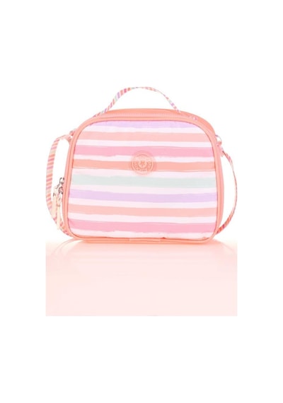 Kaukko Double Stripe Beslenme Çantası Salmon K9041