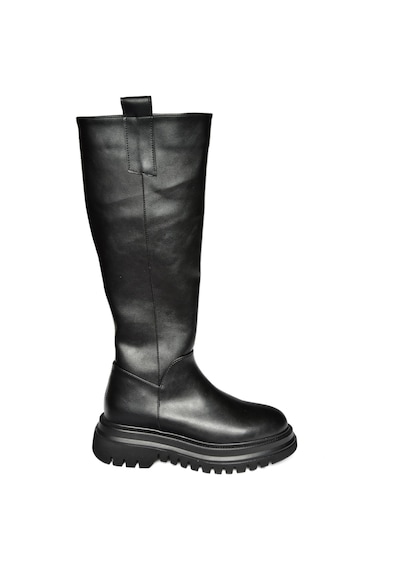 Fox Shoes R312401309 Siyah Kalın Tabanlı Kadın Çizme Siyah