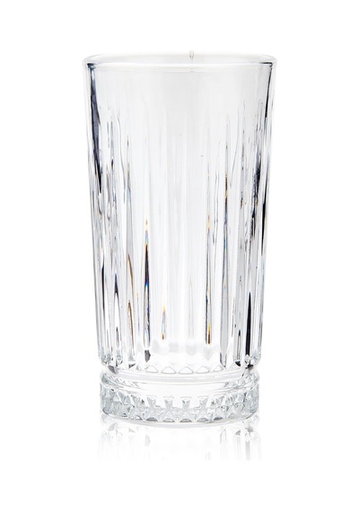 İpekk Cam Çizgili Meşrubat Bardağı - Şeffaf - 305 Ml Renkli
