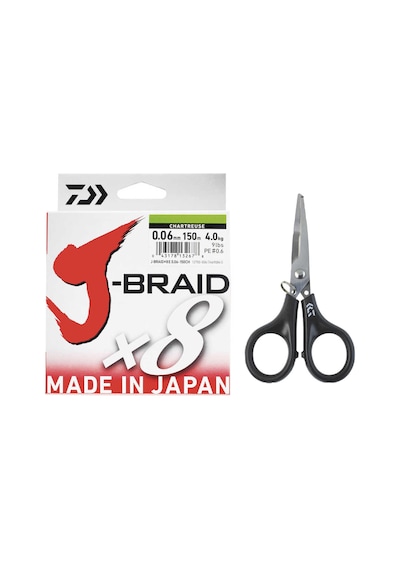 Daiwa Jbraid 8b Chartreuse 150m İp Misina + Makas - 0,1