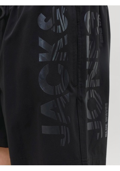 Jack & Jones Wave Logo Erkek Siyah Mayo Şort 12291391-b