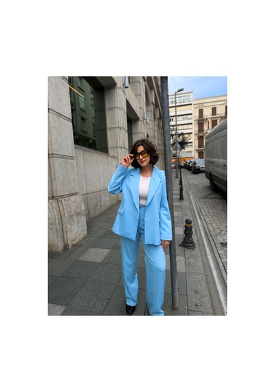 Gigi Wardrobe Baby Blue Blazer Takım Mavi Mavi