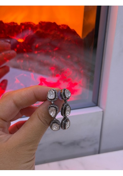 Sade Polki Elmas Küpe 382