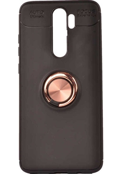 Xiaomi Redmi Note 8 Pro Kılıf Zore Ravel Silikon Kapak Siyah-Rose Gold
