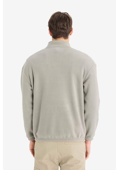 Defacto Boxy Fit Dik Yaka Yarım Fermuarlı Polar Sweatshirt E8632ax25wngr169 Gri