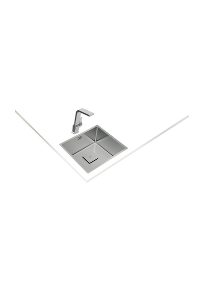 Teka Fle x linea Rs15 45.40 Tek Hazneli Tezgahüstü/Tezgahasıfır (Flush) Tezgahaltı Paslanmaz Çelik Eviye - 115000013
