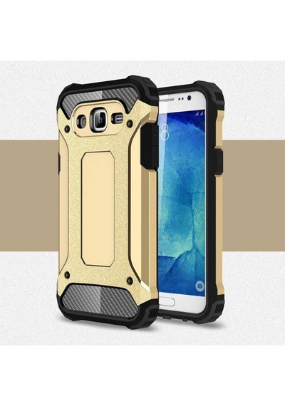 Kilifone - Galaxy Uyumlu J7 Uyumlu - Kılıf Çift Katman Zırh Tank Crash Military Kapak - Rose Gold - T2445 Rose Gold