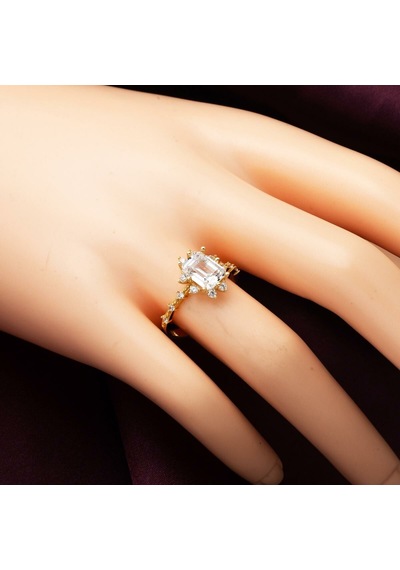 Bilezikci 14 Ayar Altın Baget Taşlı Yüzük YZCAY14K29186
