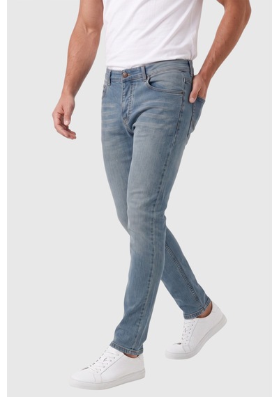 Rizzup Erkek Slim Fit Dar Kesim Likralı Taşlanmış Pamuklu Mavi Kot Pantolon Düğme Kapamalı Jean 2605153 Rizzup Erkek Slim Fit Dar Kesim Likralı Taşlanmış Pamuklu Mavi Kot Pantolon Düğme Kapamalı Jean 2605153