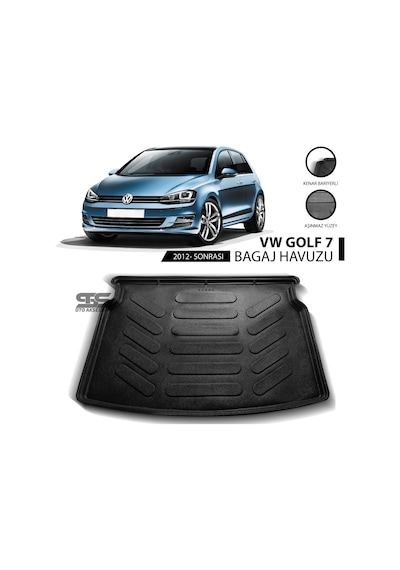 Volkswagen Golf 7 Bagaj Havuzu Paspası 2013 Sonrası
