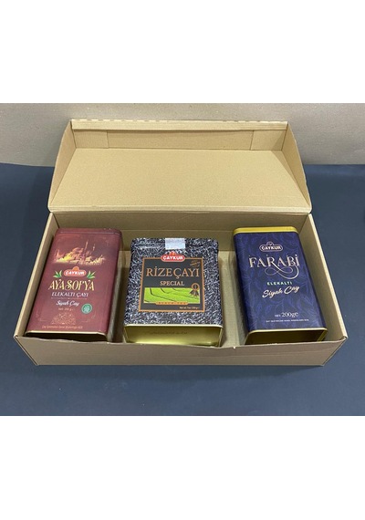 Çaykur Ayasfya + Farabi  + Rize Turist Siyah Çay Teneke Kutu 3 x 200 G
