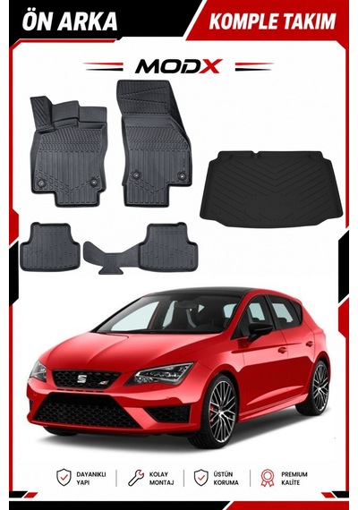 Audi A3 Sportback 2004-2011 Araca Özel Bagaj Havuzu + Universal Havuzlu Paspas Takımı 3d