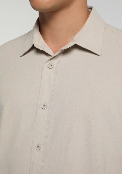 Colin's Colins Regular Fit Shirt Neck Düz Erkek Taş Uzun Kol Gömlek Cl1081843 Q1.v1 Stn