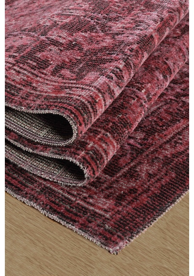 Antik 1116 Klasik Vintage Salon Halısı Bordo Retro Mutfak Halısı Tozumaz İnce Makine Halısı Bordo