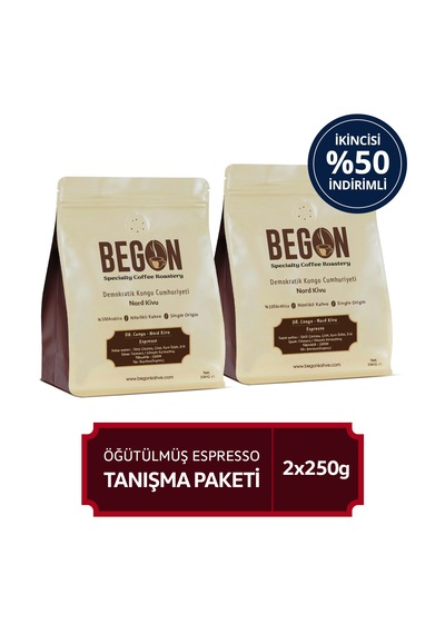 Begon Kahve Nord Kivu Premium Espresso Öğütülmüş Kahve 2 x 250 G