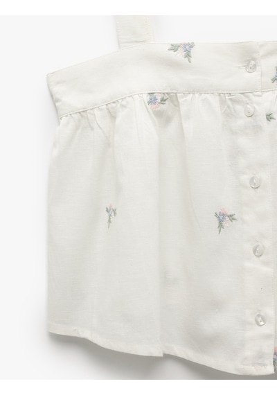 Koton Pamuklu-keten Karışımlı Askılı Çiçek İşlemeli Crop Pijama Üstü Pembe Desenli 5slk90011mw Pembe Desenli Koton Pamuklu-keten Karışımlı Askılı Çiçek İşlemeli Crop Pijama Üstü Pembe Desenli 5slk90011mw Pembe Desenli