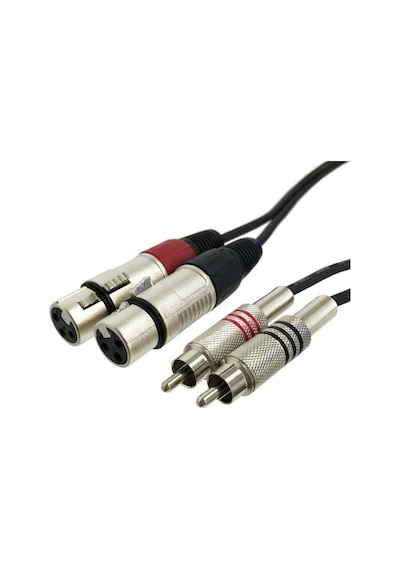 2 Rca - 2 Xlr Dişi Kablo 3 Metre