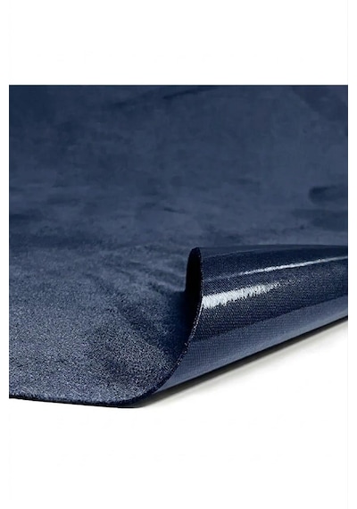 Alkantara Arkası Yapışkanlı Kumaş 48 X 100 Cm Lüks Süet Kaplama, Su İtici, Dayanıklı Alkantara Lacivert