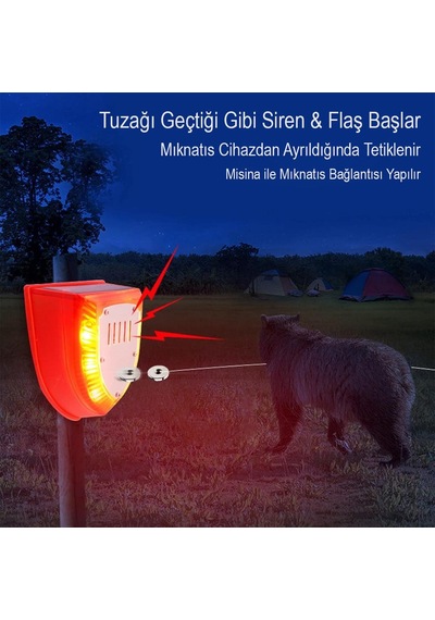Ayt Powermaster Pm-26954 Mikrofonlu Sesli Hayvan Kovucu Alarm Cihazı Solar Güneş Enerjili Panelli Vahşi Hayvan Kovacağı