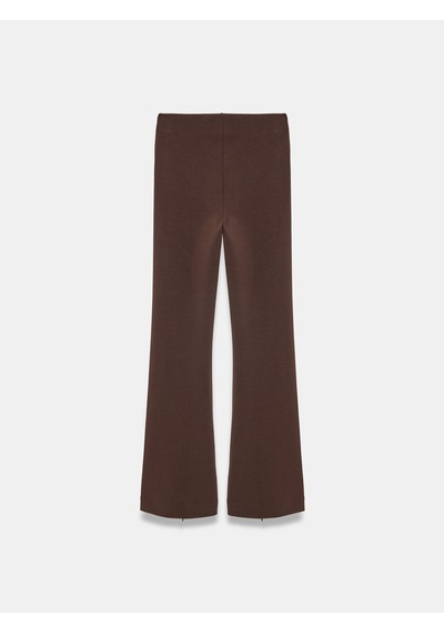 Dilvin 73037 Fermuar Detaylı Flare Pantalon Koyu Kahve