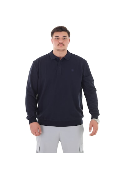Erkek Büyük Beden 115-155 Kilo Arası İçin Uygun Uzun Kol Polo Yaka Mevsimlik Sweatshirt Lacivert Erkek Büyük Beden 115-155 Kilo Arası İçin Uygun Uzun Kol Polo Yaka Mevsimlik Sweatshirt Lacivert