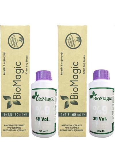 Biomagic Organik Amonyaksız Saç Boyası (Yoğun Küllü Açık Kumral - 8 (455141308)