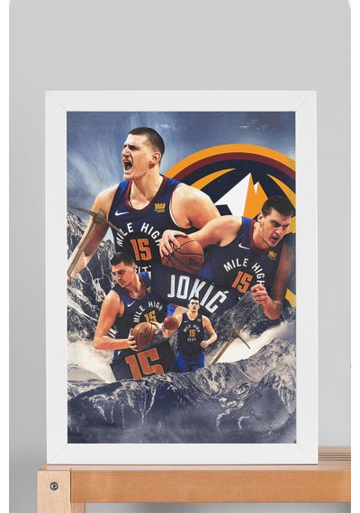 Nikola Jokic Çerçeveli Tablo - Denver Nuggets Nba Posteri Tablo
