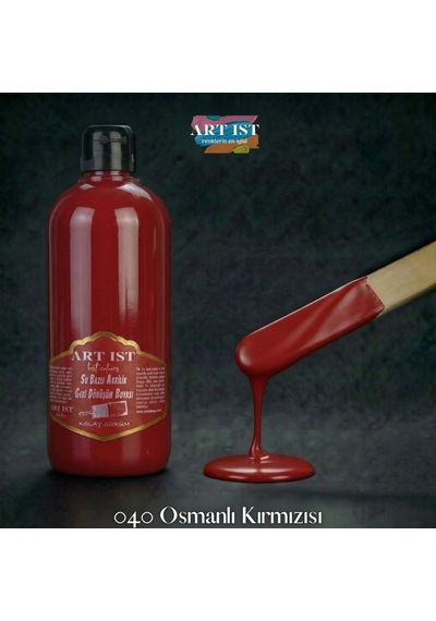 Su Bazlı Geri Dönüşüm Boyaları - 040 Osmanlı Kırmızı Ahşap, Taş Tozu, Hobi, Dıy