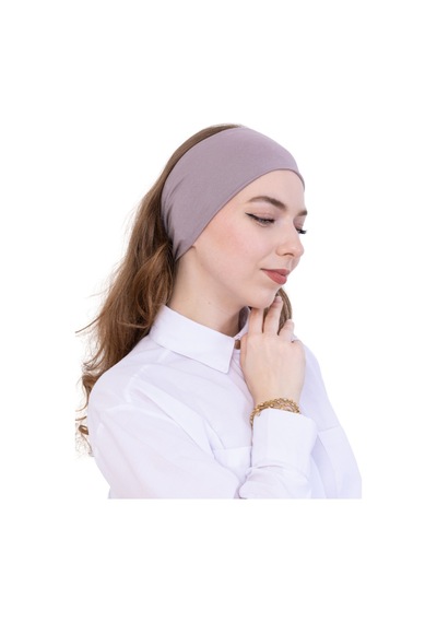 Modish Group Kadın Tesettür Bandana Penye Kaymaz Hazır Şal Eşarp Altı Bone Rahat Kullanım Açık Vizon