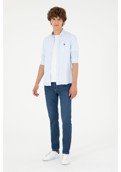 U.s. Polo Assn. Erkek Açık Mavi Gömlek Basic 50288629-vr003 Mavi