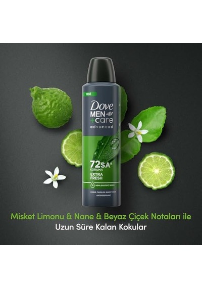 Men Care Advanced Erkek Deodorant 72 Saat Koruma Extra Fresh 150 Ml