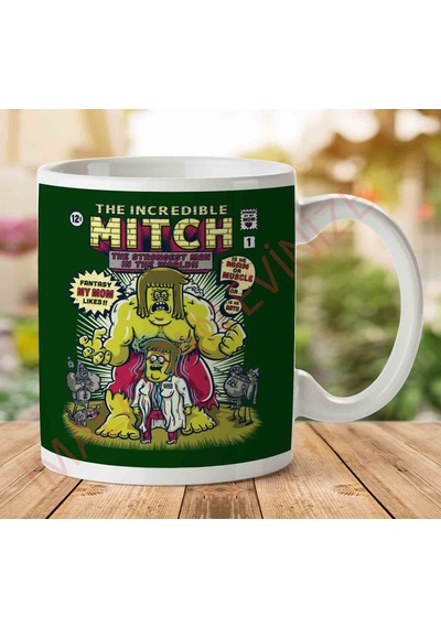 1-2193 The Incredible Mitch Regular Show İki Tarafı Baskılı Kupa Bardak.jpg