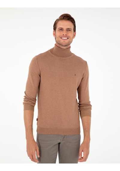 Pierre Cardin Erkek Camel Melanj Kazak/Triko 50296602-vr122 Camel Melanj