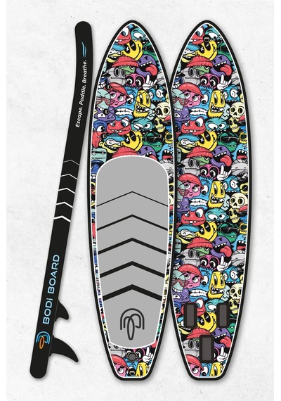 Paddle Board Sup Bodi Emoji Head Şişme Stand 350x84x15cm Full Set