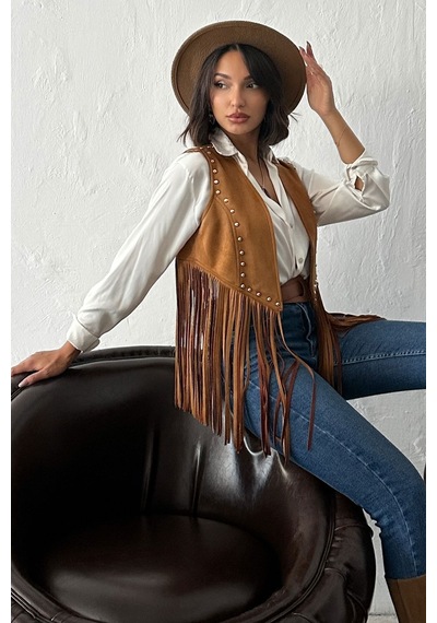 Verymoda Suni Kürk Mont Şık Ve Modern Kışlık Dış Giyim Vmf1806 Taba