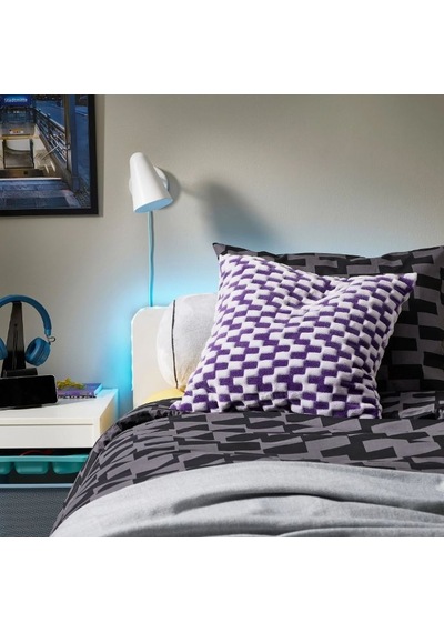 Ikea Blaskata Tek Kişilik Nevresim Takımı 150 X 200 Cm Siyah - Gri