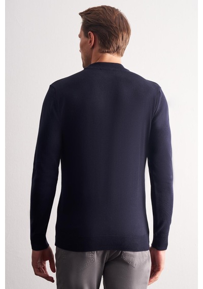 İmza Koyu Lacivert Yarım Balıkçı Yaka Uzun Kol Cepsiz Comfort Fit Pamuklu Triko Kazak 1012255219 Lacivert İmza Koyu Lacivert Yarım Balıkçı Yaka Uzun Kol Cepsiz Comfort Fit Pamuklu Triko Kazak 1012255219 Lacivert