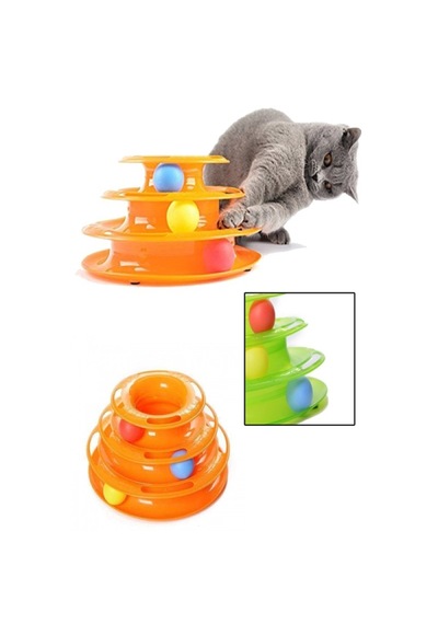 Petürkiye Eğlenceli Üç Katlı Kedi Oyuncağı Seti