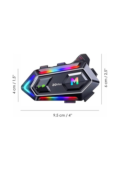 Rgb Işıklı Bluetooth 5.3 Interkom - Su Geçirmez Müzik Çalar Motosiklet Kask İçi Kulaklık Intercom