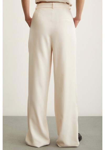 Never More Geniş Paça Pantolon Krem