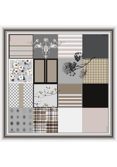 Armine İpek Eşarp Nostalji - 8303-34 Twill - 8128-21