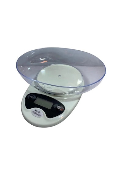 Hazneli Mutfak Terazisi Sh-136 - 5 Kg Hassas Dijital Tartı Beyaz