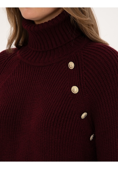 Pierre Cardin Kadın Vişne Kazak /triko 50310923-vr223 Vişne