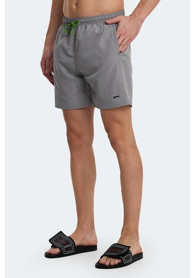 Slazenger Reno 2 Li Set Erkek Cepli Deniz Şortu Şort Gri - Mavi