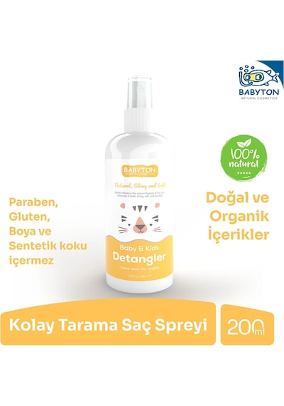Babyton Bebek Ve Çocuklar İçin Kolay Tarama Spreyi 200ml